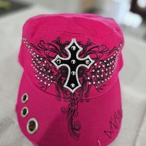 Stylish Pink Embellished Women's Hat
